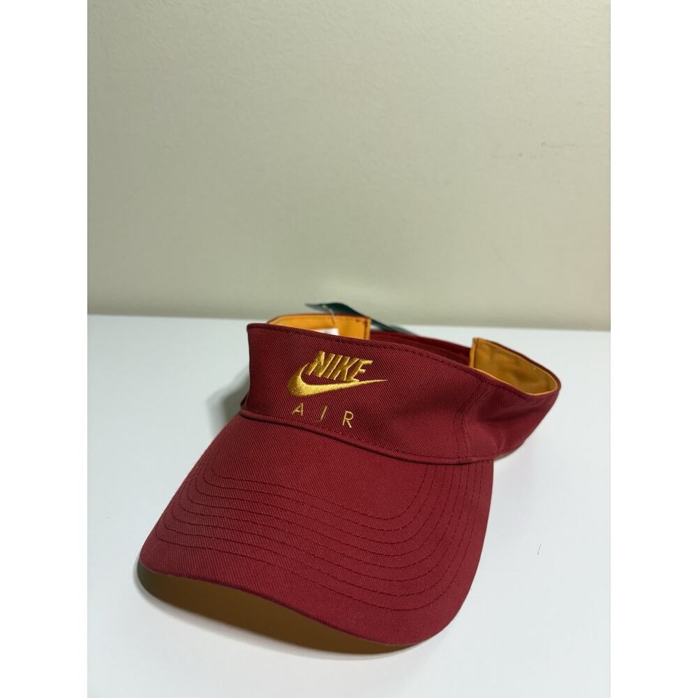 Vintage Nike Air Visor Hat Cap Embroidered Hat Red Orange Pickleball Runningd